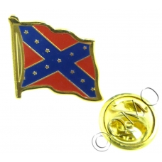 Confederate Flag Lapel Pin Badge (Metal / Enamel)
